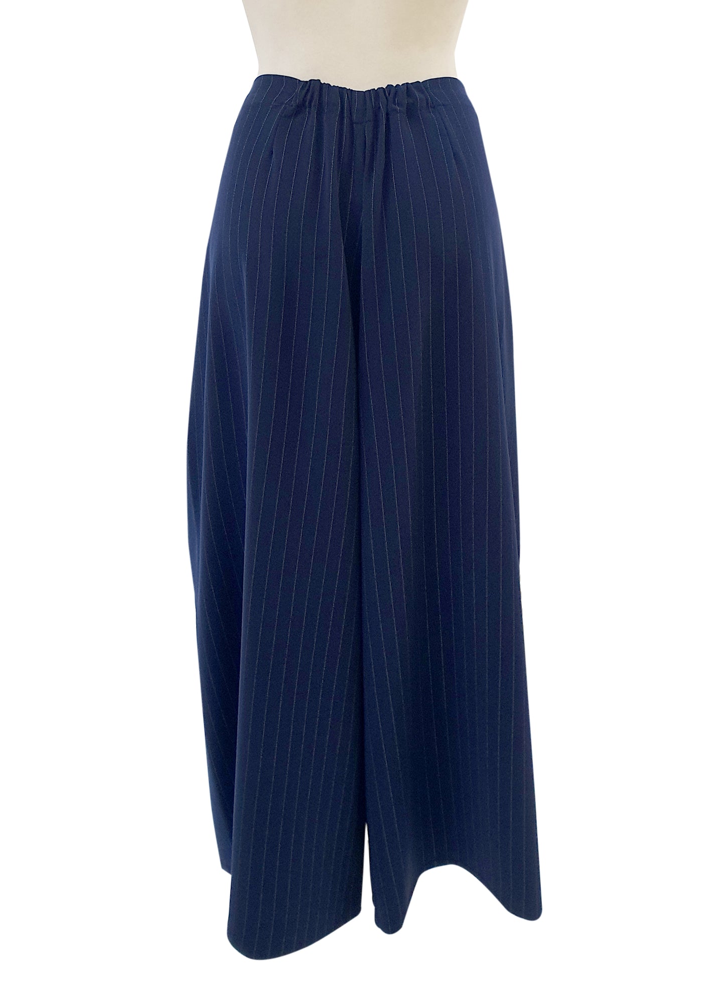 Pantalone BOTTONE Rigato Blu