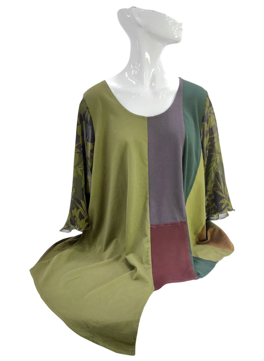 Maglia INSERTI LUNGA Verde Militare