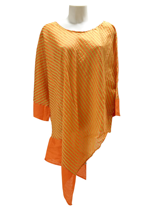 Camicia ORGANZA Fascia Senape/Arancio