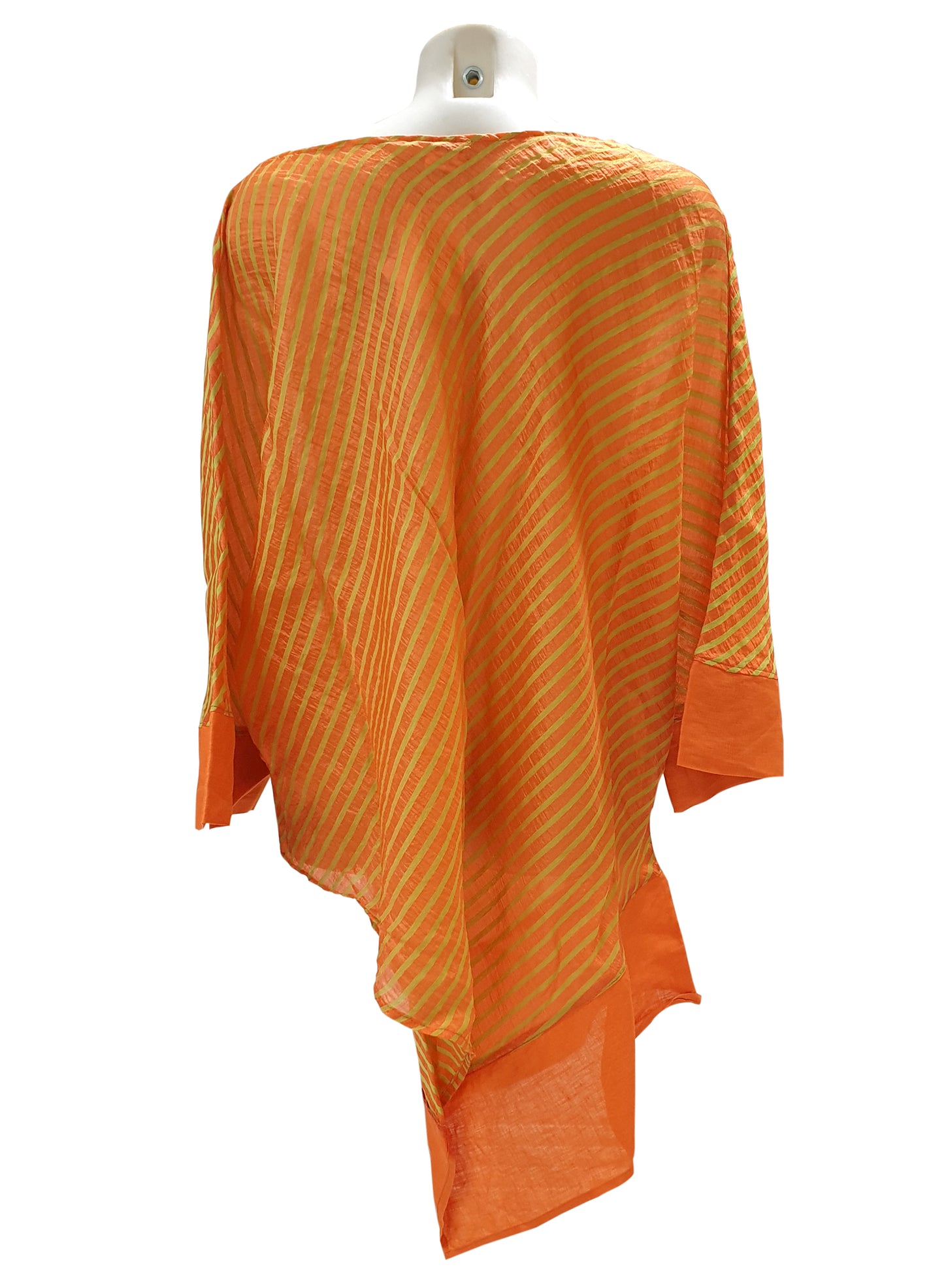 Camicia ORGANZA Fascia Senape/Arancio