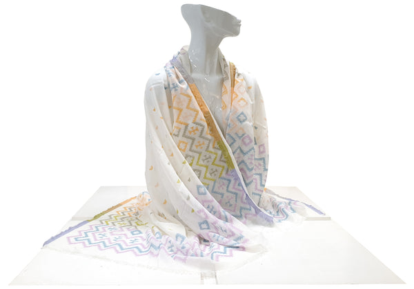 Foulard Jacquard Turchese Pesca