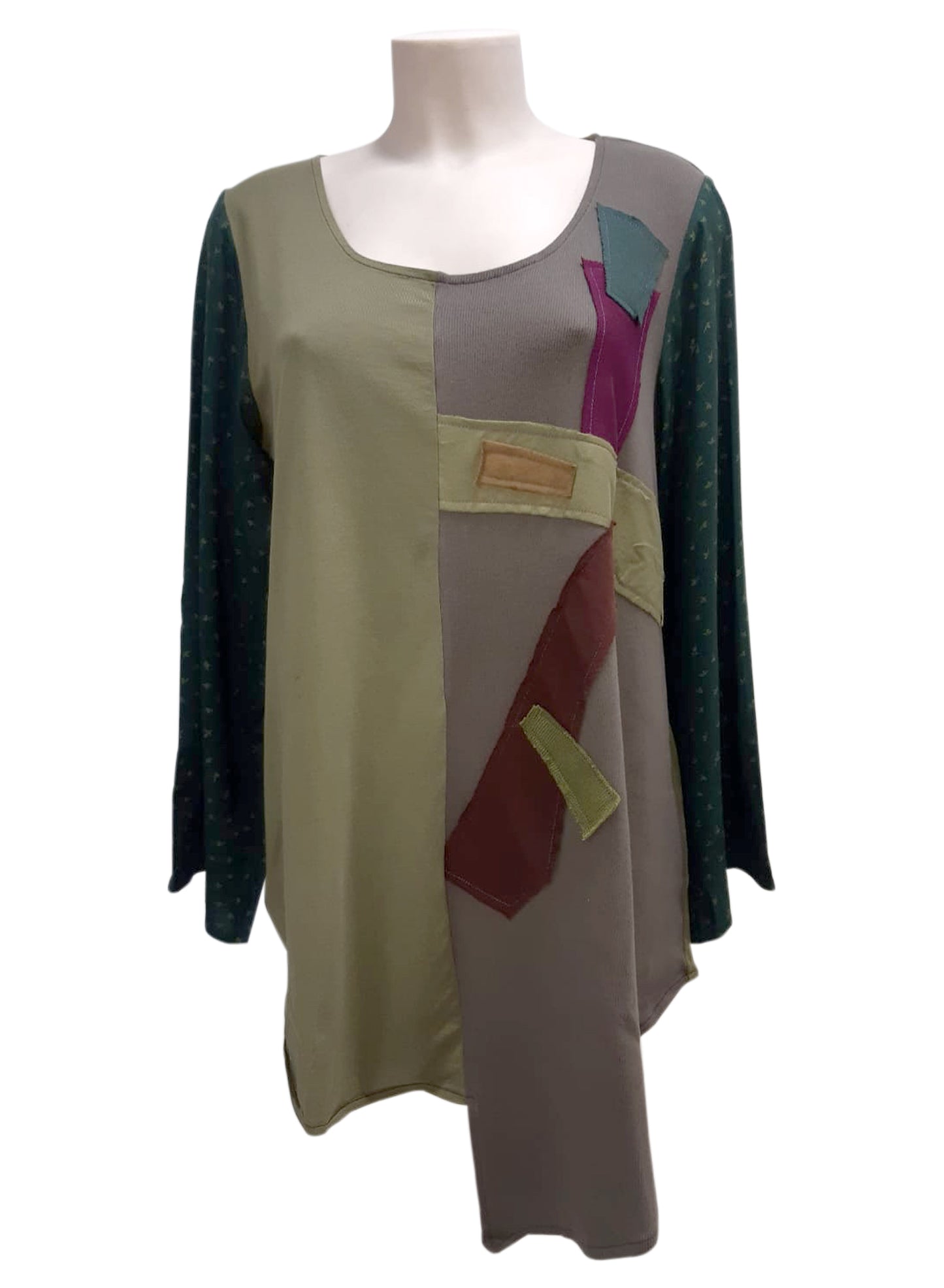 Maglia INSERTI LUNGA Verde Militare