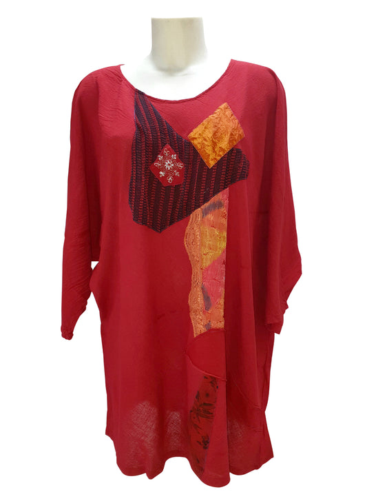 Maglia PATCHWORK Rosso