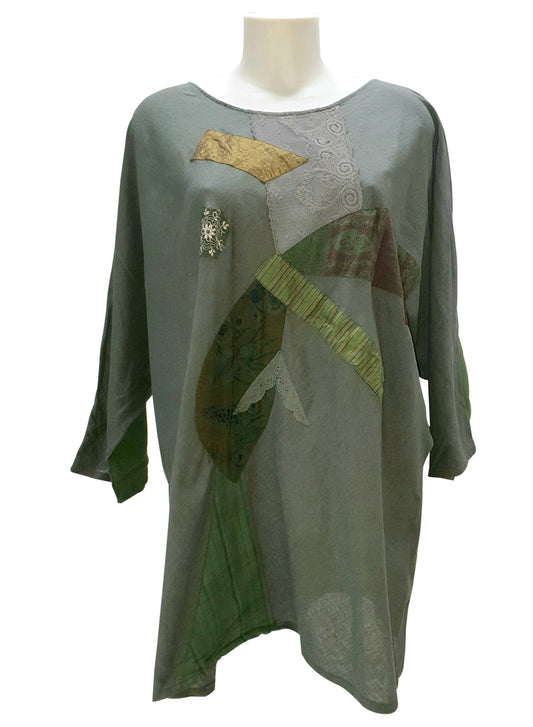 Maglia PATCHWORK Verde Militare