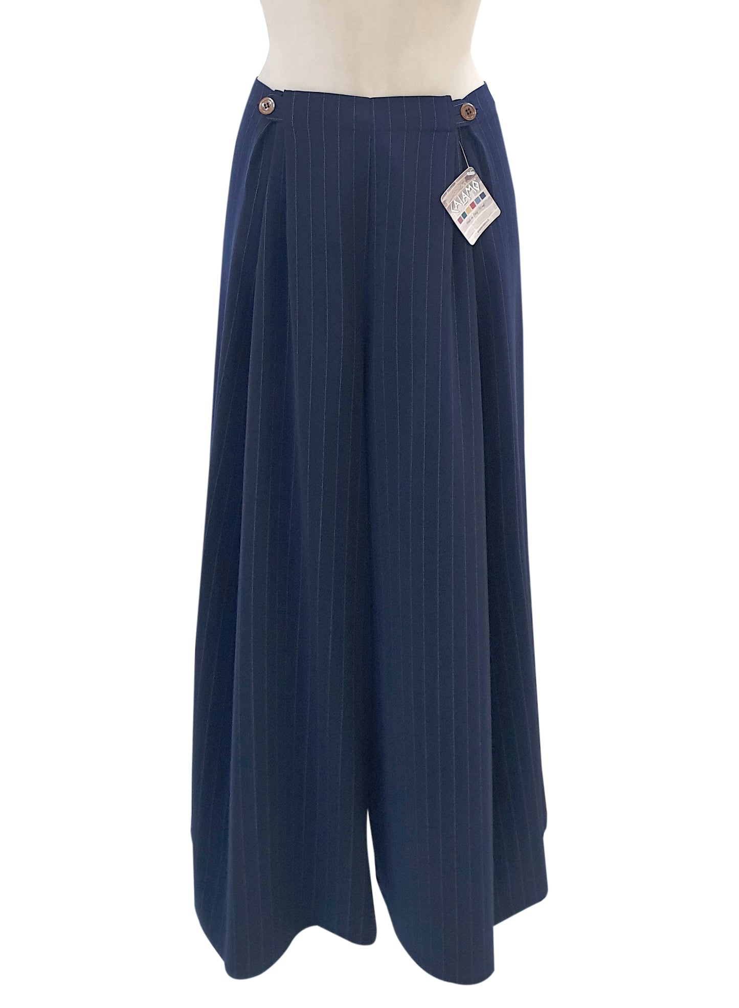 Pantalone BOTTONE Rigato Blu