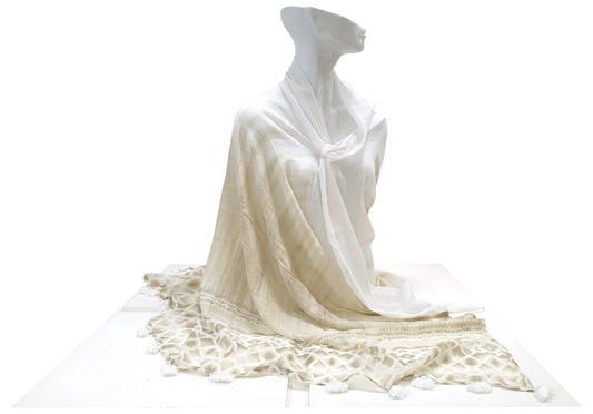Scialle Cotone Beige