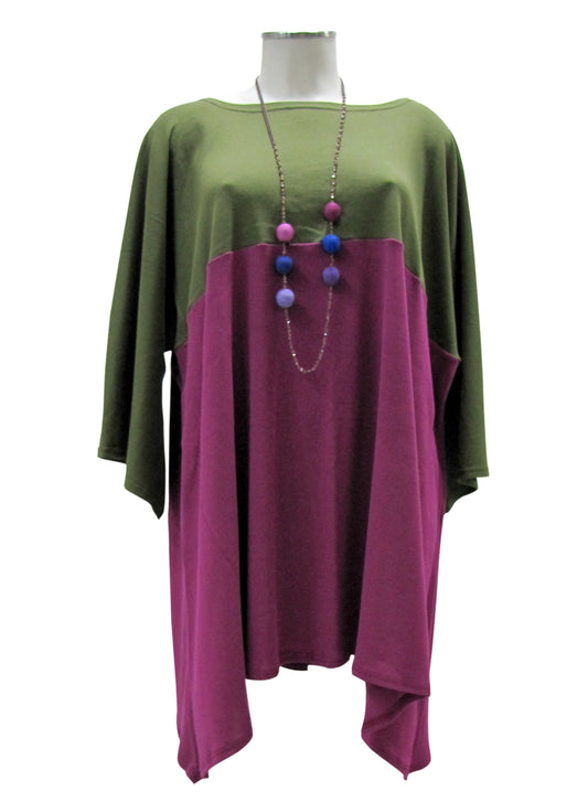 Maglia TRAPEZIO Verde/Mauve