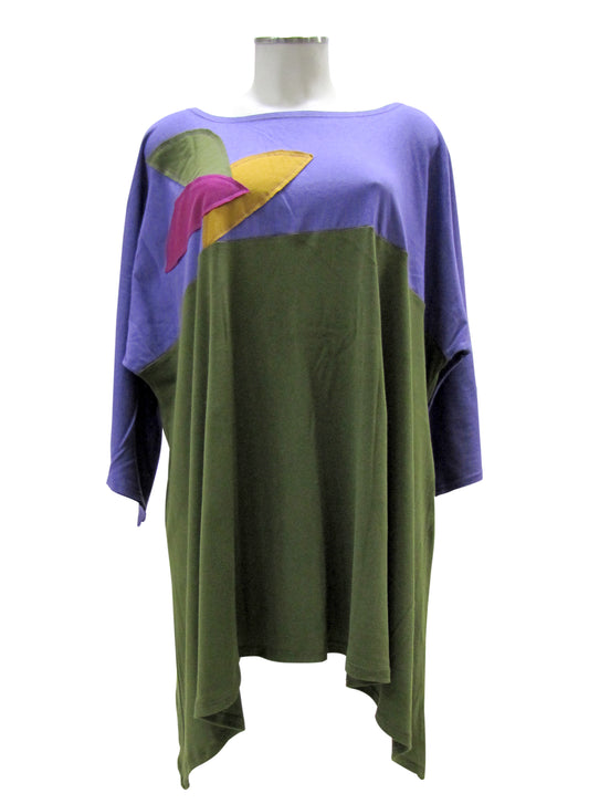 Maglia TRAPEZIO Viola/Verde