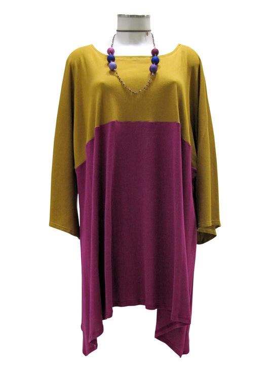 Maglia TRAPEZIO Senape/Mauve