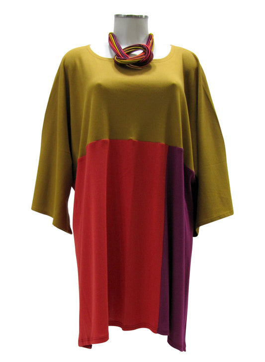 Maglia TRAPEZIO Rosso/Mauve/Senape
