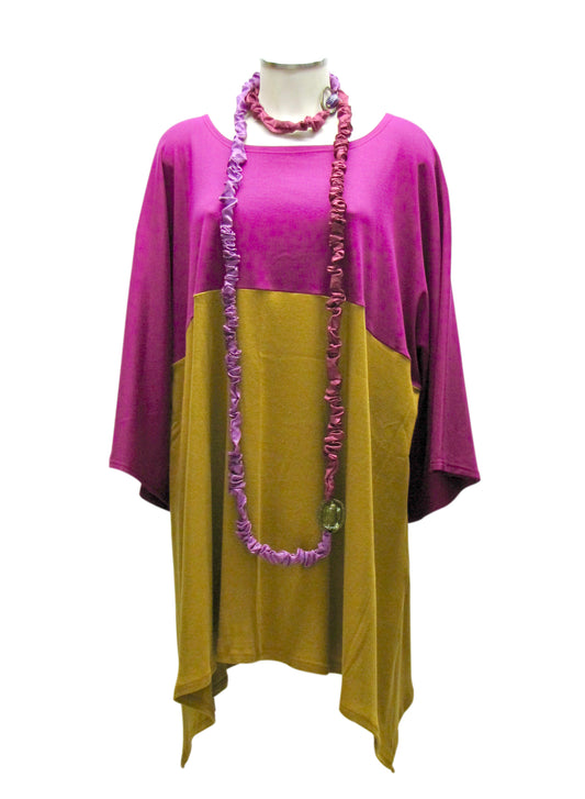 Maglia TRAPEZIO Mauve/Senape